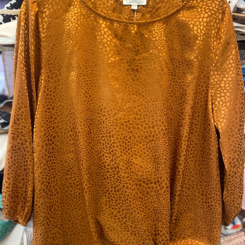 Catherines Copper Textured Women's Blouse